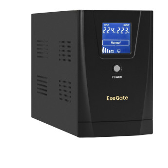 Источник бесперебойного питания EXEGATE SPECIALPRO SMART LLB-2000.LCD.AVR.1SH.2C13.RJ.USB